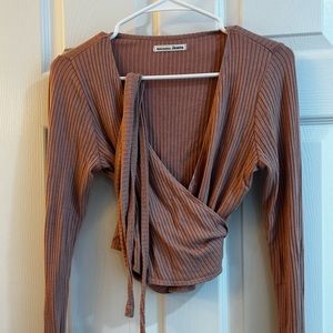 Reformation Wrap Ballet Core Top